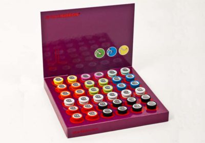 Jelly display 36 SiO2 plugs